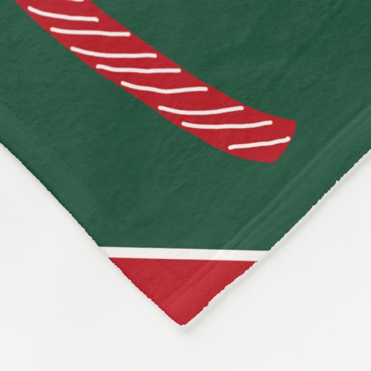 Liebe und Candy Canes Fleecedecke (Ecke)