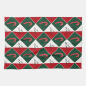 Liebe und Candy Canes Geschirrtuch (Horizontal)