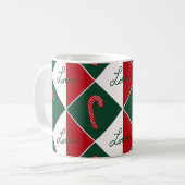 Liebe und Candy Canes Kaffeetasse (Vorderseite Links)