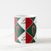Liebe und Candy Canes Kaffeetasse (Mittel)