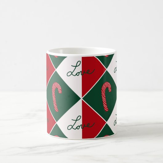 Liebe und Candy Canes Kaffeetasse (Mittel)