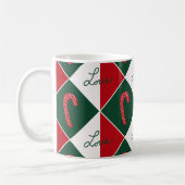 Liebe und Candy Canes Kaffeetasse (Links)