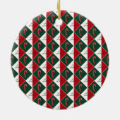 Liebe und Candy Canes Keramik Ornament (Hinten)