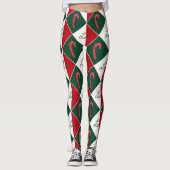 Liebe und Candy Canes Leggings (Vorderseite)