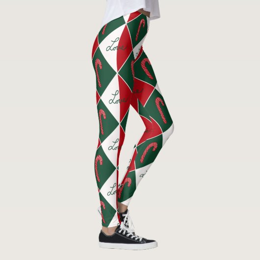Liebe und Candy Canes Leggings (Rechts)