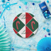 Liebe und Candy Canes Pappteller (Party)