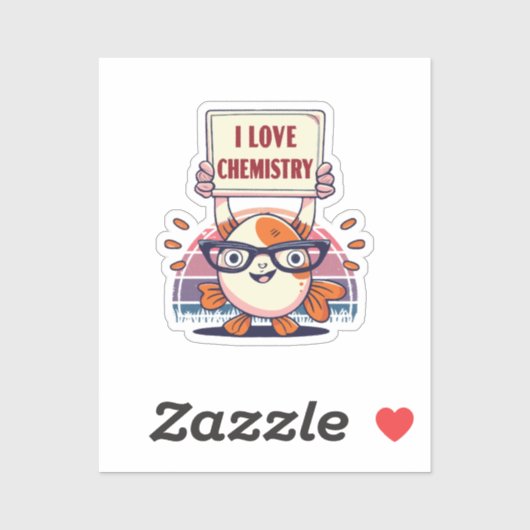 Liebe und Chemie Aufkleber (Blatt)