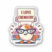 Liebe und Chemie Aufkleber (Vorderseite)