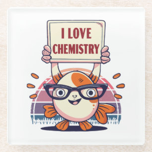 Liebe und Chemie Glasuntersetzer