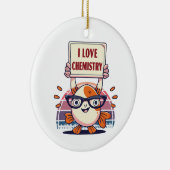 Liebe und Chemie Keramik Ornament (Rechts)