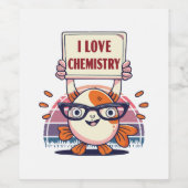 Liebe und Chemie Weinetikett (Einzelnes Label)