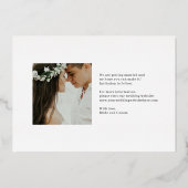 Liebe und Cherish FOIL Wedding speichern Sie die D Folieneinladung (Rückseite)