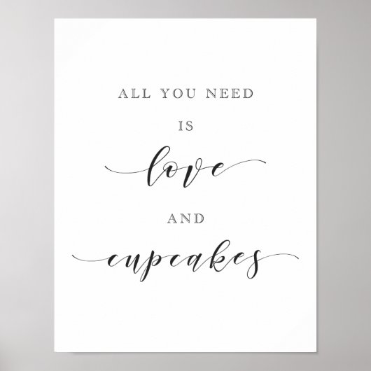 Liebe und Cupcakes Poster (Vorne)