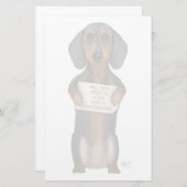 Liebe und Dackel Briefpapier (Vorne/Hinten)