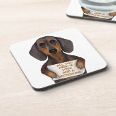 Liebe und Dackel Getränkeuntersetzer (Linke Seite)