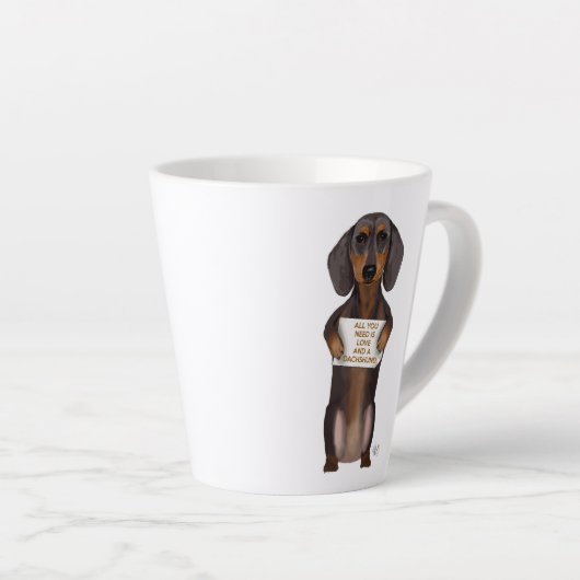 Liebe und Dackel Milchtasse (Rechte Ecke)