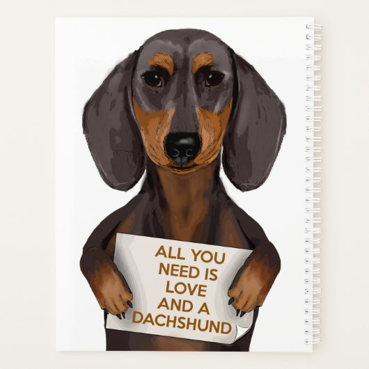 Liebe und Dackel Planer (Rückseite)