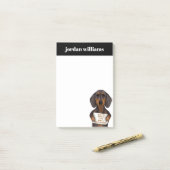 Liebe und Dackel Post-it Klebezettel (Auf Schreibtisch)