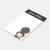 Liebe und Dackel Post-it Klebezettel (angewinkelt)