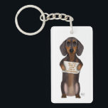 Liebe und Dackel Schlüsselanhänger<br><div class="desc">Liebe und Dackel von FabFunky. Enthält eine niedliche Dackel mit einem Schild "Alles was Sie brauchen ist Liebe und Dachshun". | 191436D</div>