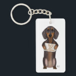 Liebe und Dackel Schlüsselanhänger<br><div class="desc">Liebe und Dackel von FabFunky. Enthält eine niedliche Dackel mit einem Schild "Alles was Sie brauchen ist Liebe und Dachshun". | 191436D</div>