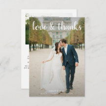 LIEBE UND DANK | 2 Foto Black & White Wedding als