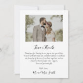 Liebe und Dank 6 Foto Collage Wedding Vielen Dank Dankeskarte (Rückseite)