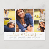 Liebe und Dank Abschluss FotoCollage Postkarte (Vorderseite)