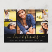 Liebe und Dank Abschluss FotoCollage Postkarte (Vorderseite)