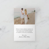 Liebe und Dank an Black and White Wedding Foto Dankeskarte (Innenseite)