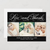 Liebe und Dank an Black Wedding Foto Vielen Dank Postkarte (Vorne/Hinten)