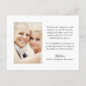 Liebe und Dank an Black Wedding Foto Vielen Dank Postkarte (Rückseite)