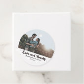 Liebe und Dank an Couple Foto Chic Wedding Geschenkanhänger (Beispiel)