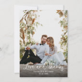 Liebe und Dank an das elegante Calligrafy Foto Hoc Dankeskarte (Vorderseite)