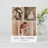 Liebe und Dank an das moderne Foto Vielen Dank Dankeskarte (Stehend Vorderseite)