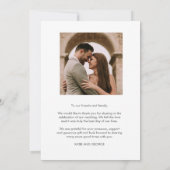 Liebe und Dank an das moderne Foto Vielen Dank Dankeskarte (Rückseite)