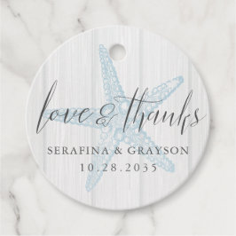 Liebe und Dank an den rustikalen Strandfisch Geschenkanhänger