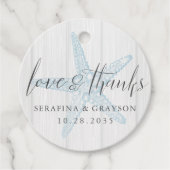 Liebe und Dank an den rustikalen Strandfisch Geschenkanhänger (Vorderseite)