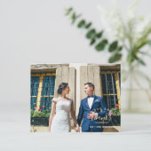 Liebe und Dank an die Moderne Hochzeit Vielen Dank Postkarte (Stehend Vorderseite)