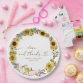 Liebe und Dank an die Sonnenblumen Pumpkin Hochzei Pappteller (Party)