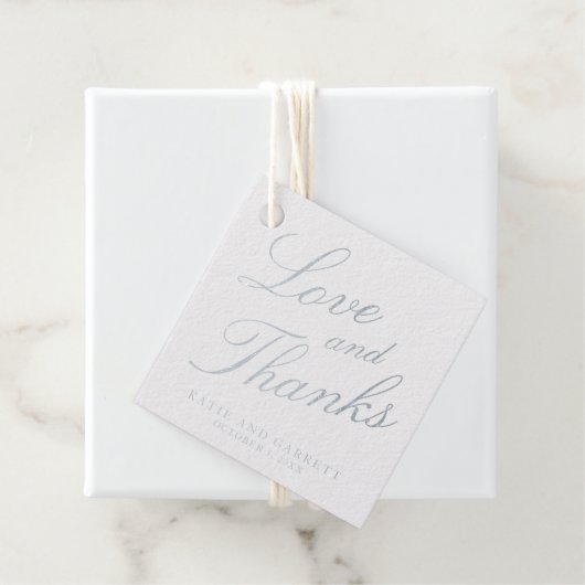 Liebe und Dank an Elegant Wedding Silver Geschenkanhänger (Mit Box)