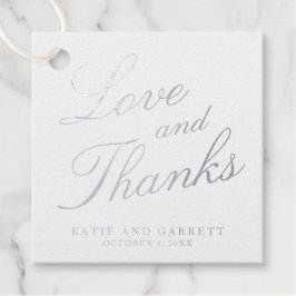 Liebe und Dank an Elegant Wedding Silver Geschenkanhänger