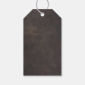 Liebe und Dank an Leather Calligraphy Wedding Mono Geschenkanhänger (Rückseite)