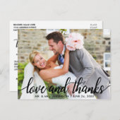 Liebe und Dank an Modern Wedding Mr. und Mrs. Postkarte (Vorne/Hinten)