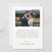 Liebe und Dank an Script Foto Collage Wedding Viel Dankeskarte (Rückseite)