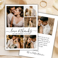 Liebe und Dank an Script Foto Collage Wedding Viel