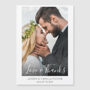 Liebe und Dank an Whimsy Foto Wedding Magnet