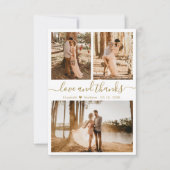 Liebe und Dank an White Gold Wedding Dankeschön Ca Dankeskarte (Vorderseite)