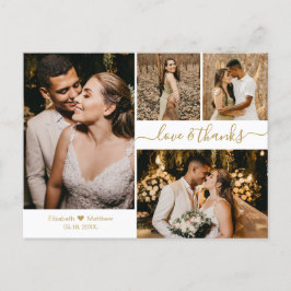 Liebe und Dank an White Gold Wedding Vielen Dank Postkarte