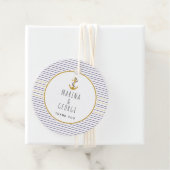 Liebe und dank Aquarellbrunnen Muscheln Strand Hoc Geschenkanhänger (Beispiel)